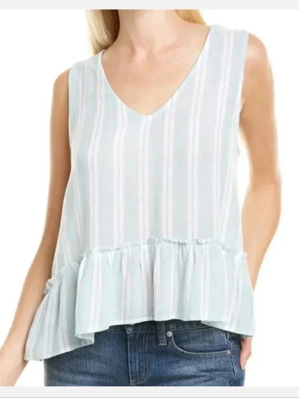 RAILS Mira Peplum Stripe Top - Size Large